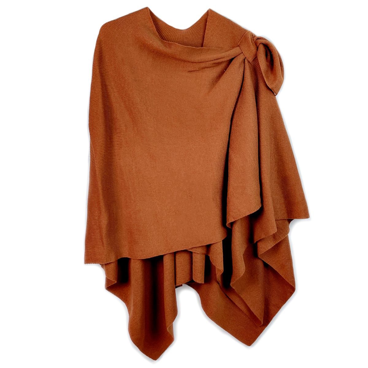 Ruana with Shoulder Strap in Bronze – Stylish Layered Fashion Accessory