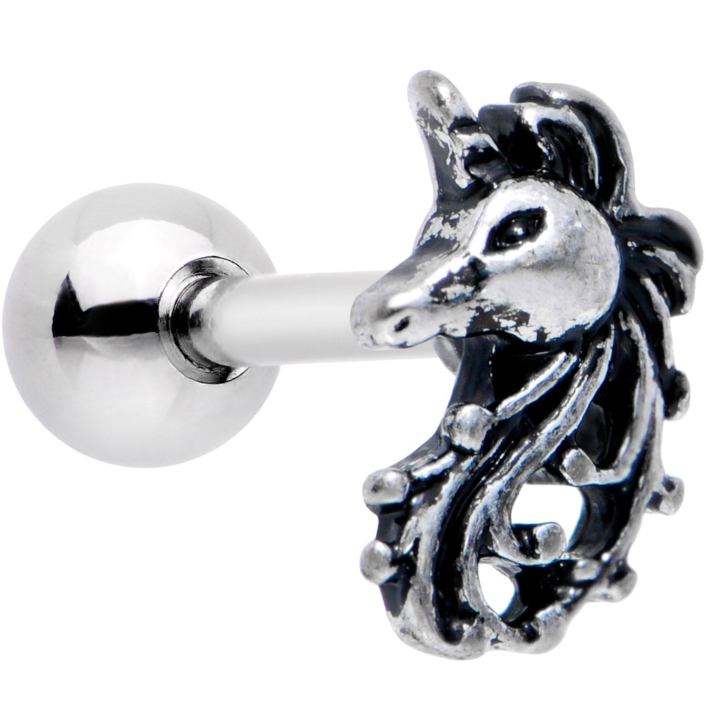 16G 1/4 Majestic Unicorn Cartilage Tragus Earring