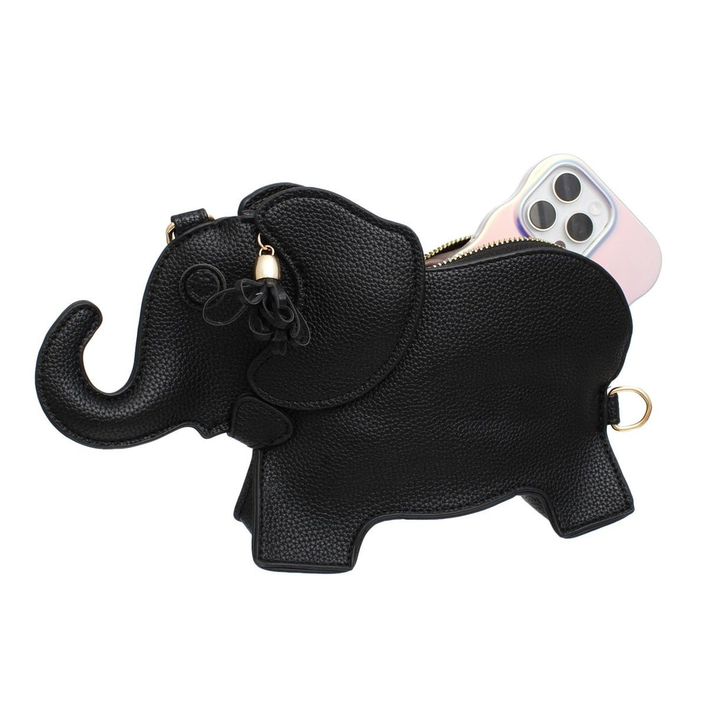 Women’s Black Elephant Crossbody Clutch Bag Stylish Fashion Handbag