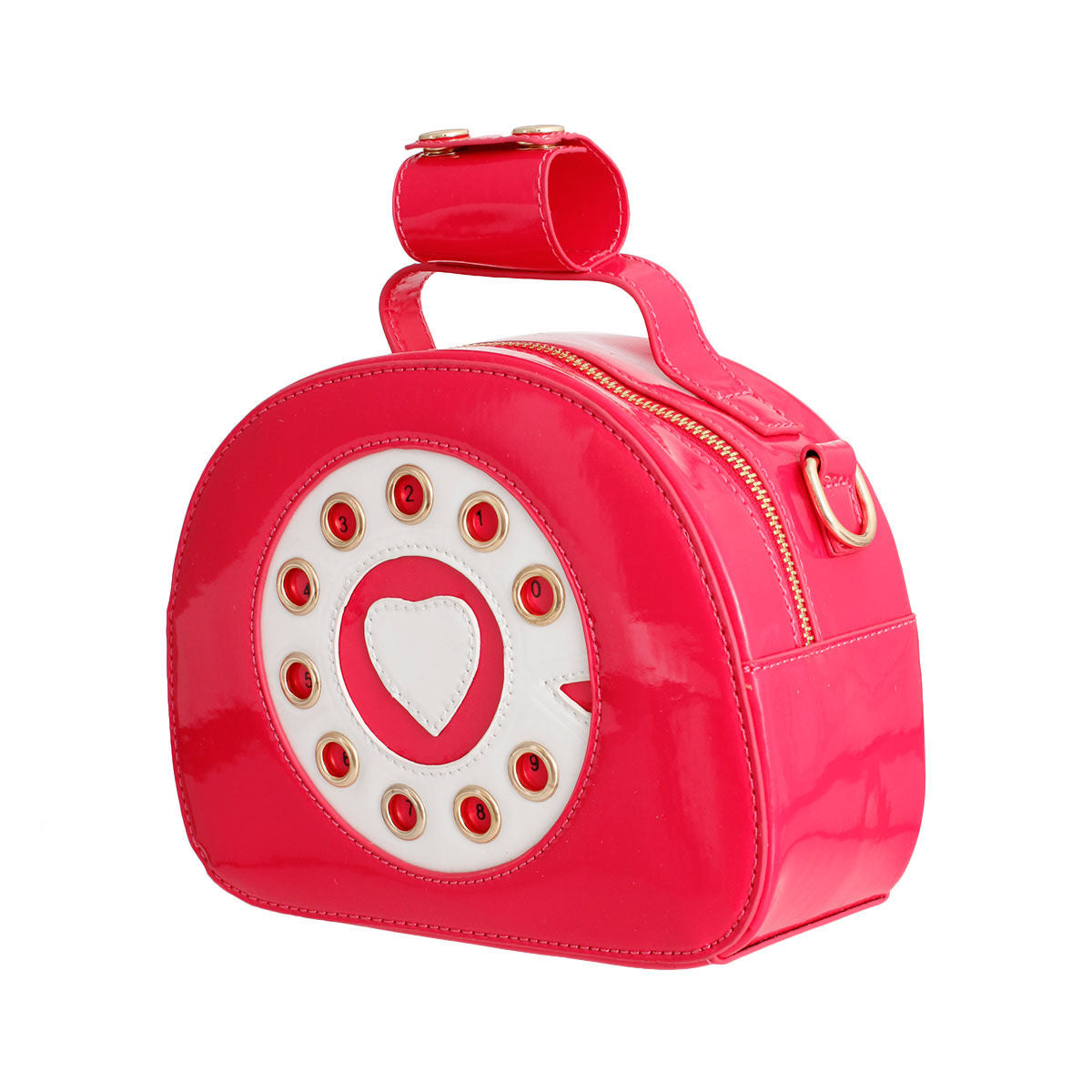 Fashion Rotary Phone AUX Bag in Fuchsia – Trendy Accessory