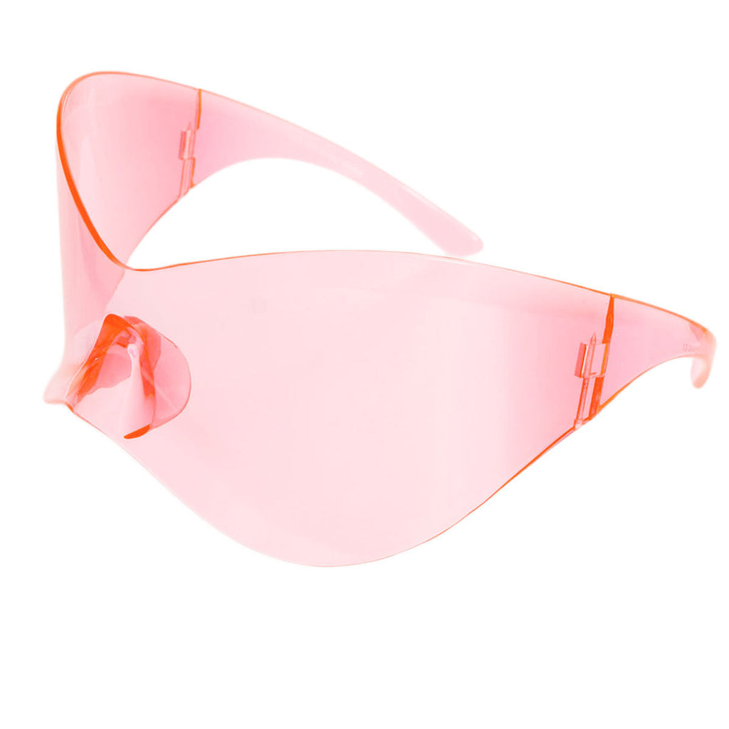 Women’s Sunglasses Mask Wrap Pink Stylish Eyewear Accessory