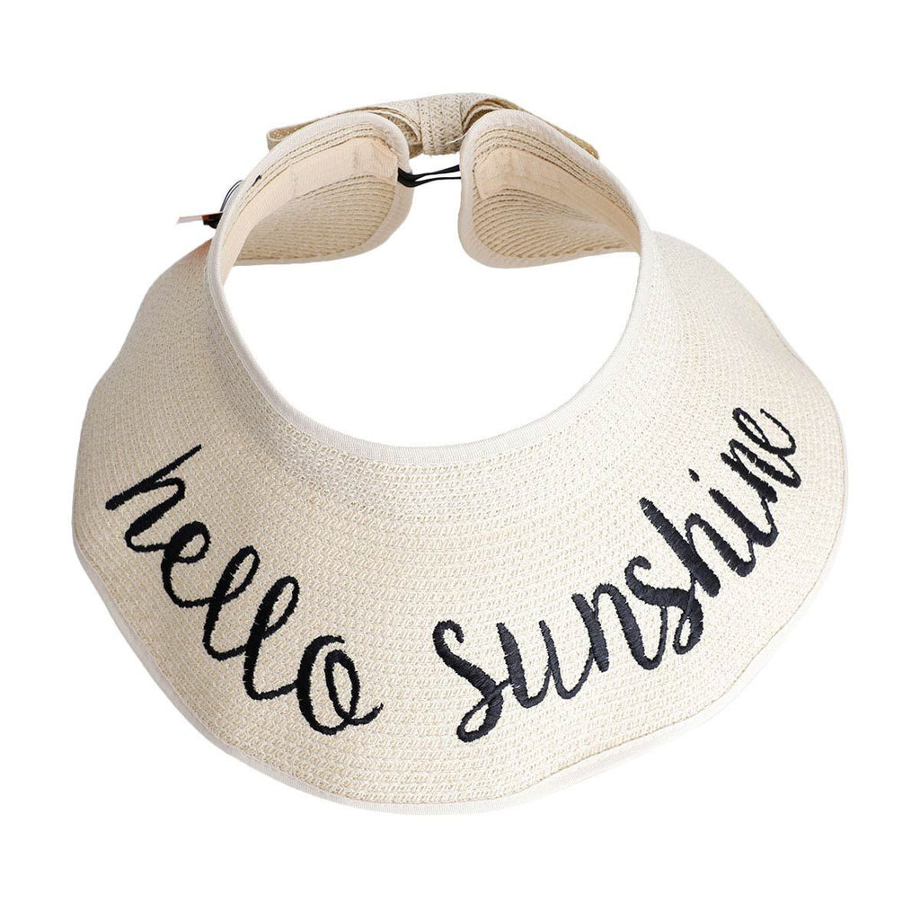 Beach Visor Hat Hello Sunshine Stylish Casual Accessory