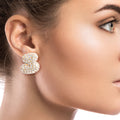 Rhinestone Stud Earrings S Initial Trendy Fashion Jewelry