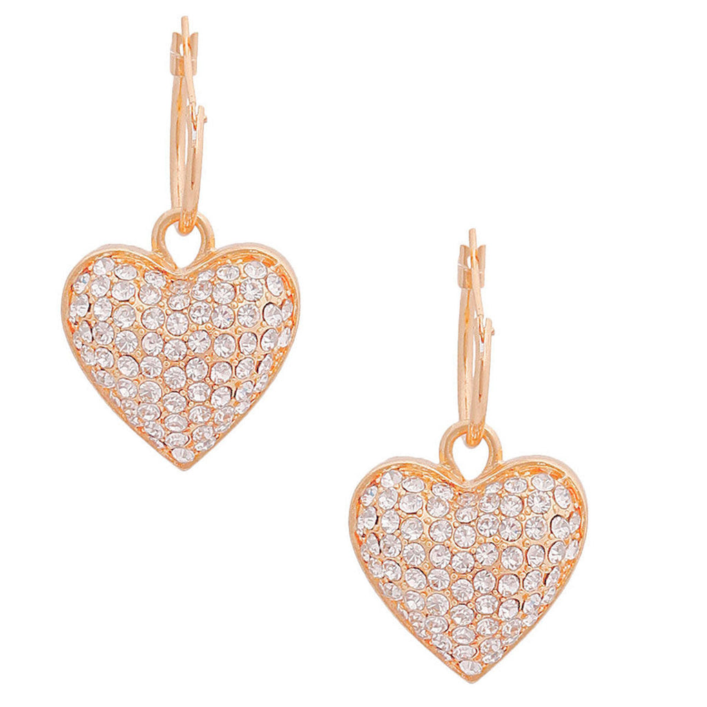 Baby Hoops Gold 3D Heart Earrings Stylish Chic Jewelry Accessory