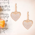Baby Hoops Gold 3D Heart Earrings Stylish Chic Jewelry Accessory