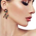 Dangling N Earrings Rainbow Radiance Stylish Statement Jewelry