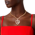 Statement Heart Necklace Gold Designer Stylish Jewelry