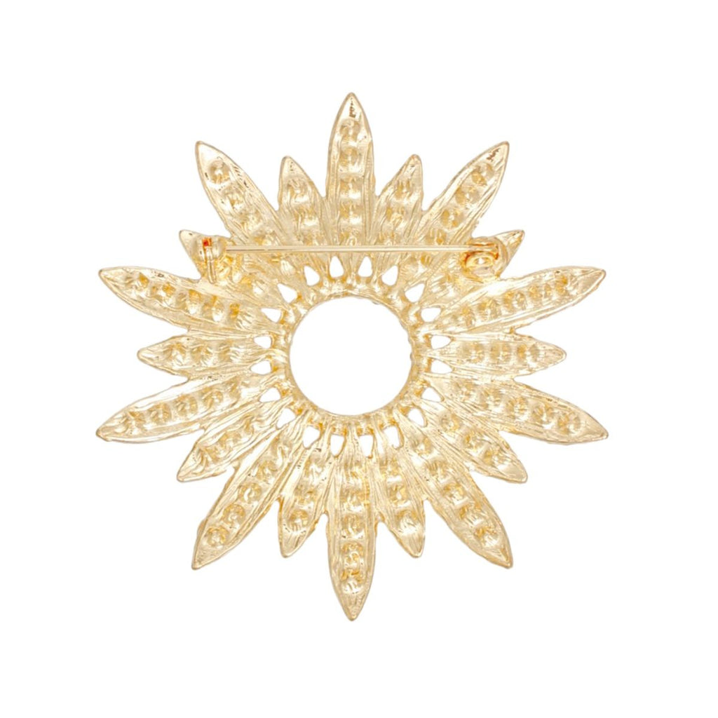 Statement Brooch Celestial Star Pin in Red and Green for Women Stylish Accessory