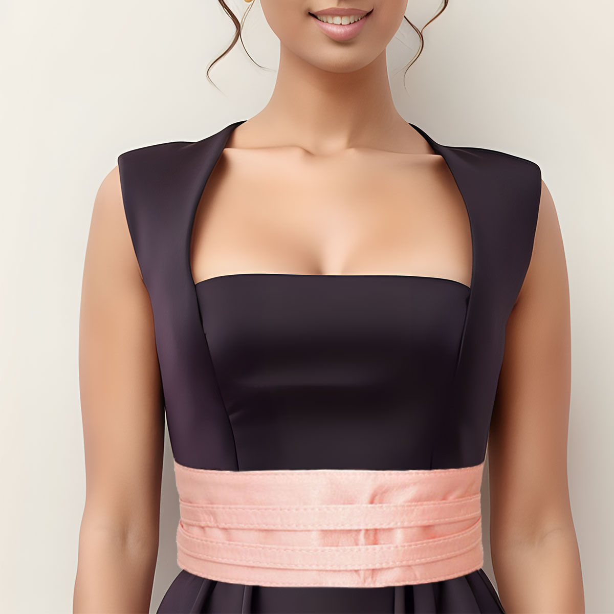 Fashion Wrap Belt Pink Satin Stylish Chic Accessory