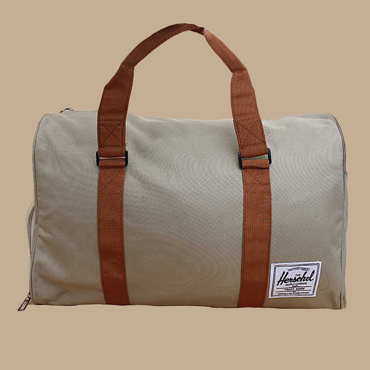 Duffel Travel Bag Light Brown Oxford Stylish Casual Fashion Accessory