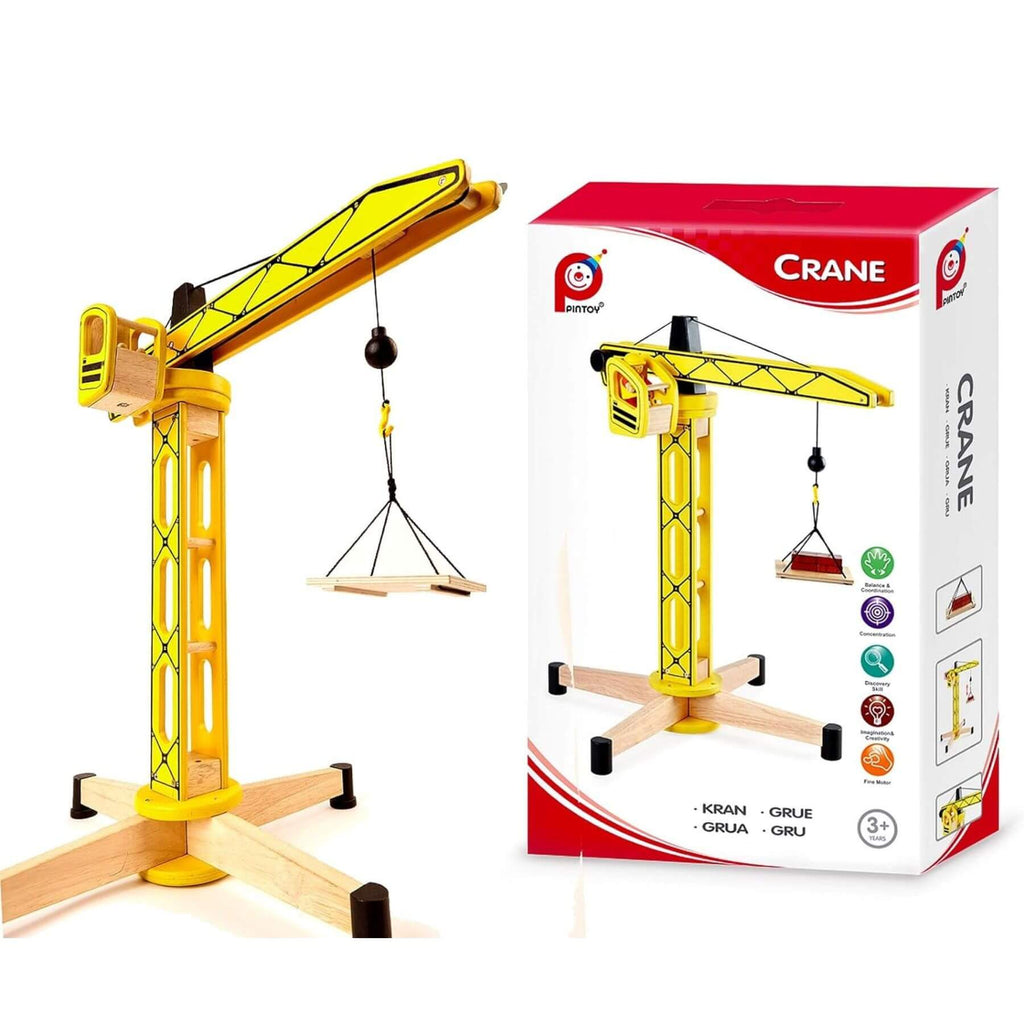 PinToy Wooden Crane (Open Box)