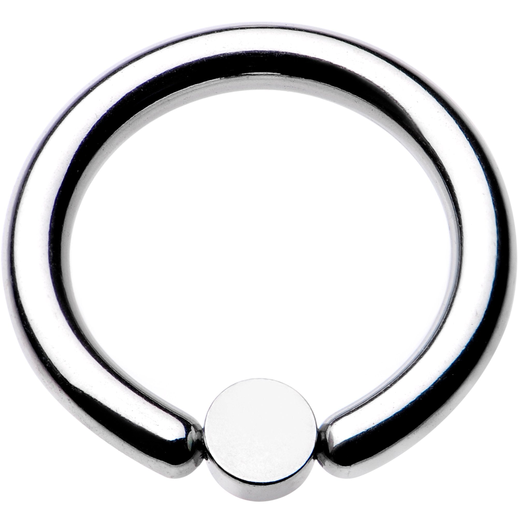 10G 1/2 Aqua Faux Opal 4mm Disc BCR Captive Ring