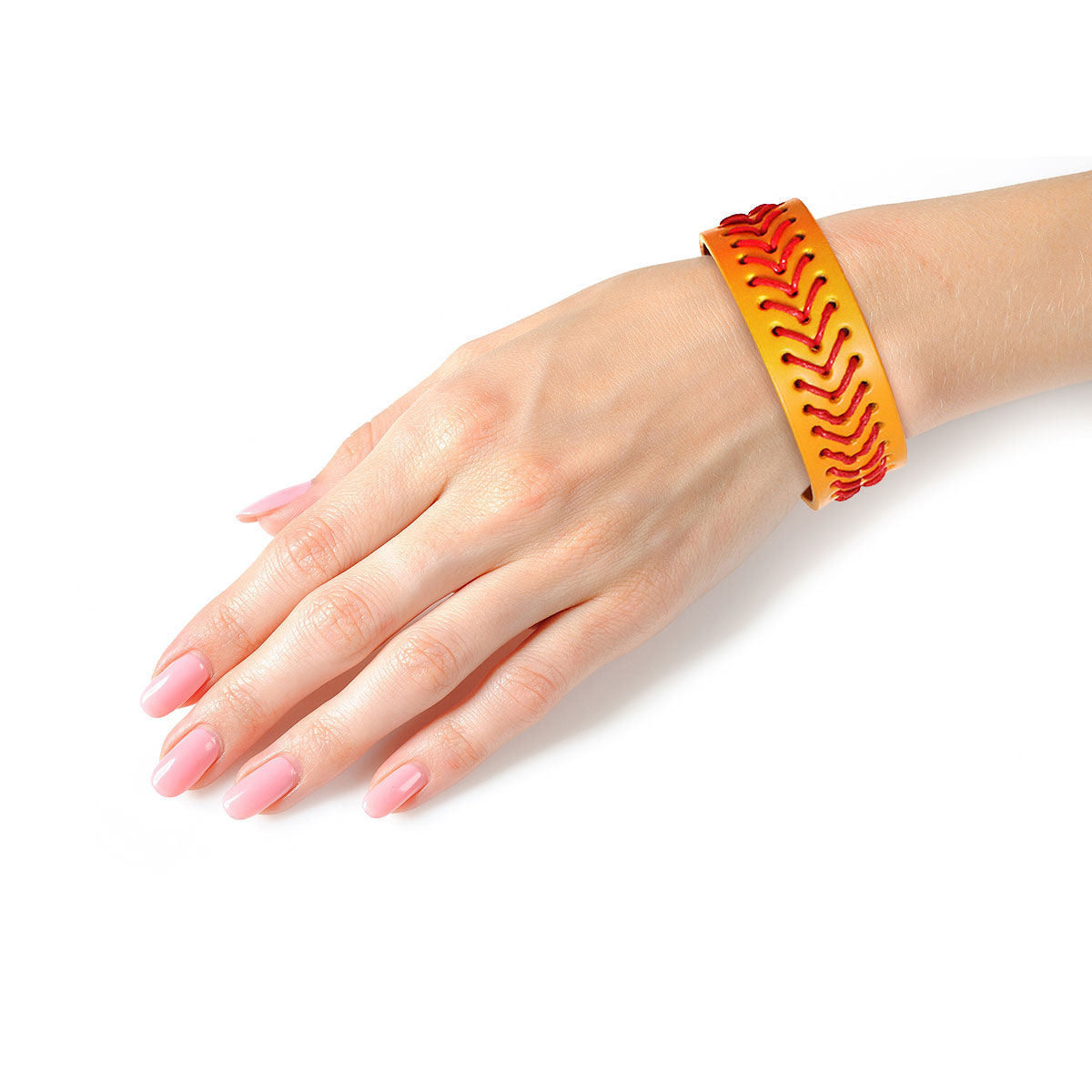 Snap Bracelet Softball Accessory in Mustard Yellow, Trendy Casual Jewelry