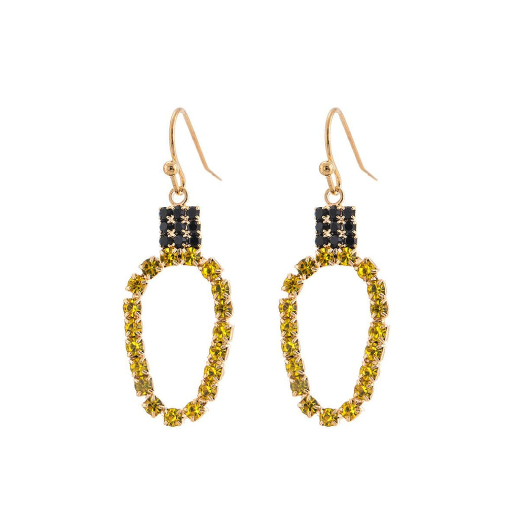 Yellow Xmas Light Earrings Stylish Sophisticated Statement Jewelry