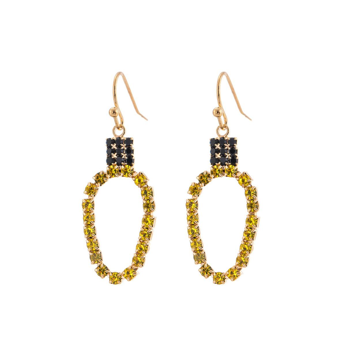 Yellow Xmas Light Earrings Stylish Sophisticated Statement Jewelry