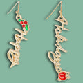 Holiday Earrings Trendy Stylish Statement Happy Holidays Jewelry