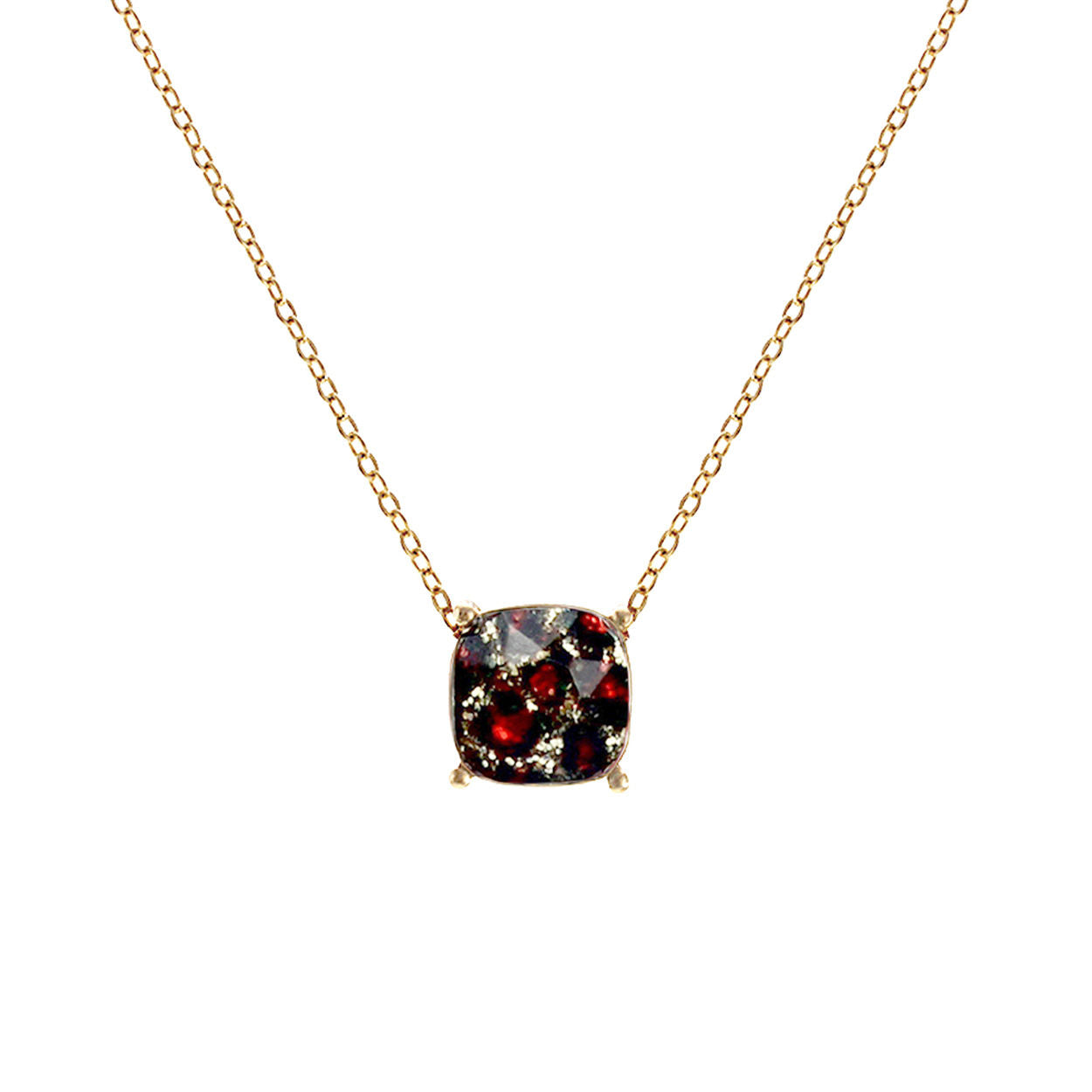 Statement Leopard Print Glitter Necklace in Gold Tone, Trendy Fashion Jewelry