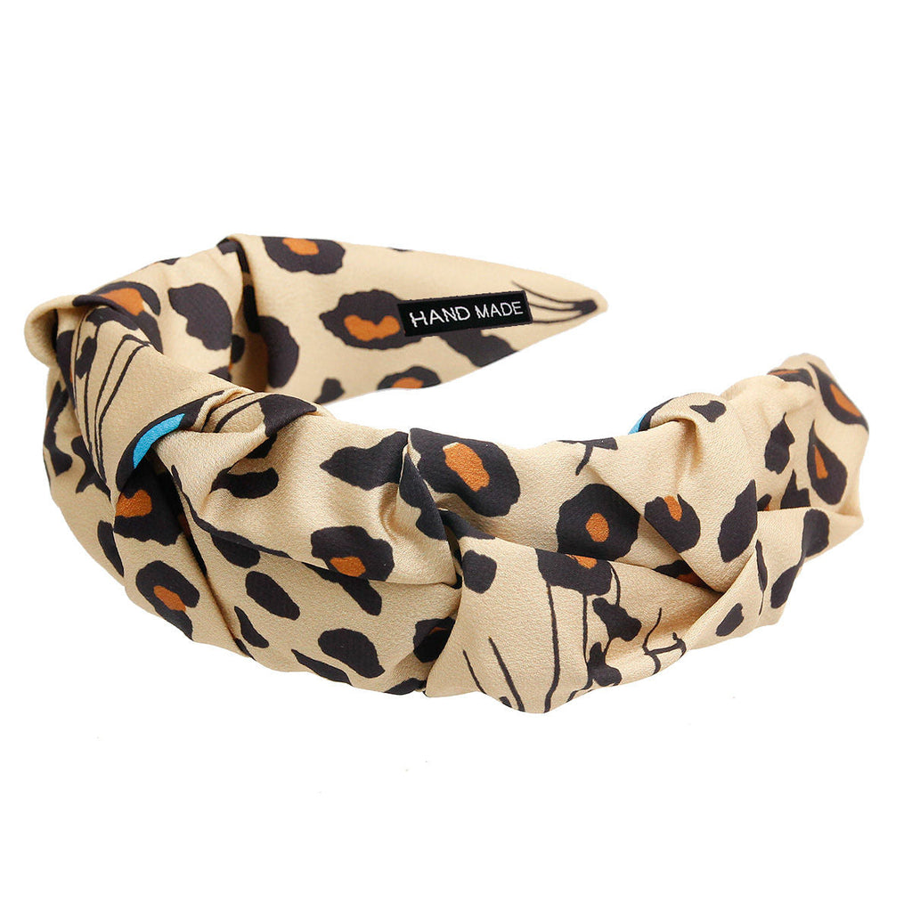 Headband Ultrasoft Gold Leopard Print Stylish Fashion Accessory